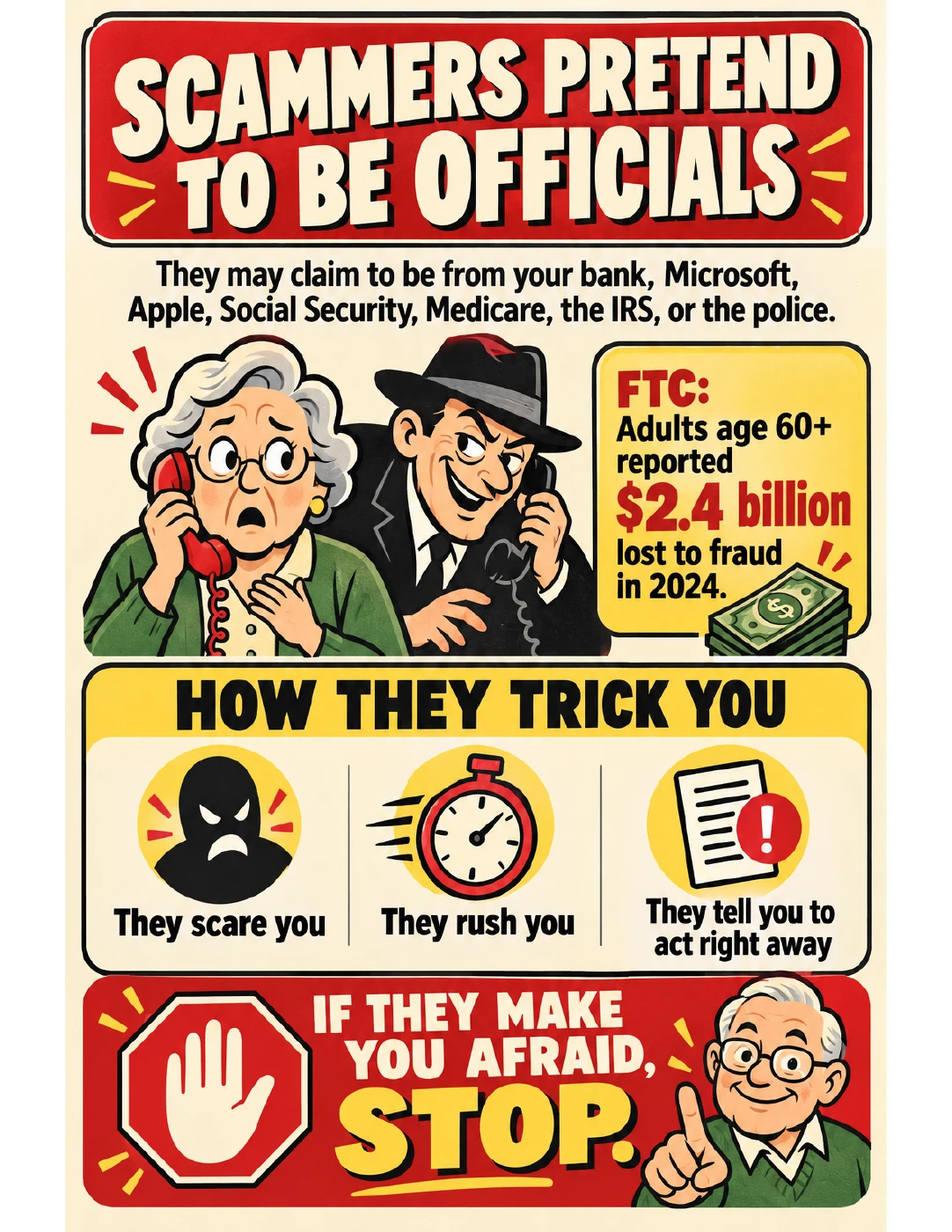 Preview of original illustrated scam guide